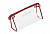 Dewal косметичка GS-P002-2 полимерный материал,прозр.-красная 25*8*15см
