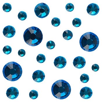 Стразы цветные микс размеров в баночке (13 Микс Capriblue) IRISK