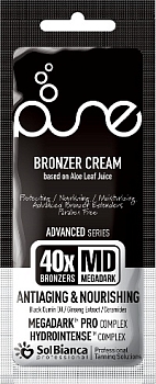 SolBianca Крем д/загара "Pure" 40*bronzer с маслом черного тмина, экст. женьшеня и церамидами,15мл