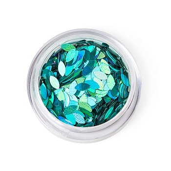 Пайетки для ногтей "TNL-лепесток" - бирюзовые