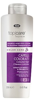 LISAP Стабилизатор цвета шампунь - "Top Care Repair Color Care After Color Acid Shampoo",250мл