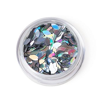 Пайетки для ногтей "TNL-лепесток" - серебро