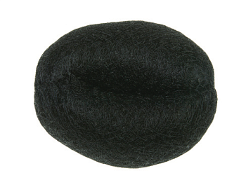 Dewal валик НО-5141 черный искуственный волос+сетка