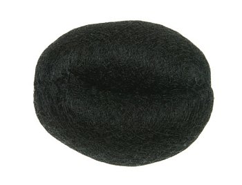 Dewal валик НО-5141 черный искуственный волос+сетка