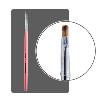 ФП Кисть прямая для китайской росписи с цветной розовой ручкой  №4