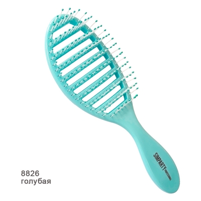 SIMPARTY  Щётка массажная продувная, голубая  8826