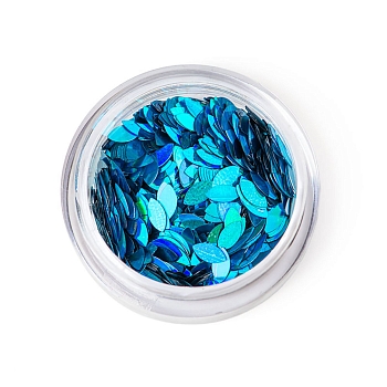 Пайетки для ногтей "TNL-лепесток" - синие