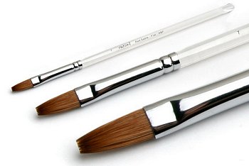 Кисть акрила ruNail  Sable Flat NBF №7