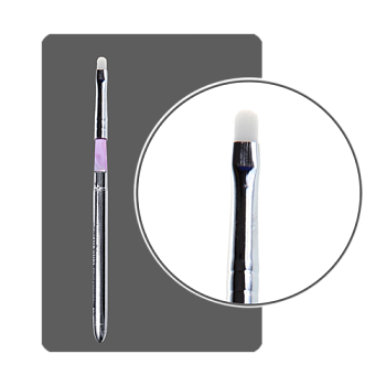 ФП Кисть для геля №4 трансформер, белый ворс "кошачий язычок"