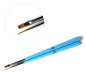 Набор кистей TNL для росписи (голубой) - 2 шт.