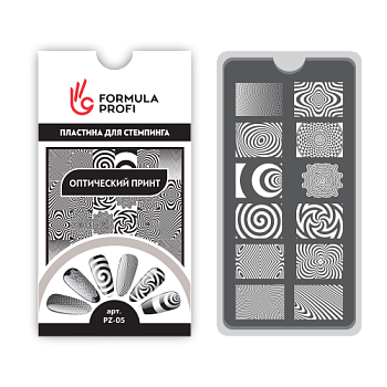 Пластина для стемпинга "Оптический принт" 6,5*12,5 см