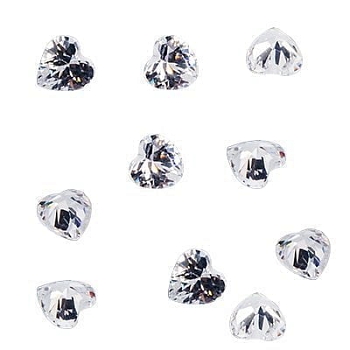 Стразы  Алмазы, 10шт.( 06 Сердечко 3*3 ) 