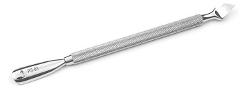 Пушер POLE из нержавеющей стали двухсторонний: широкая вогнутая лопатка, изогнутый топорик (PS-03)