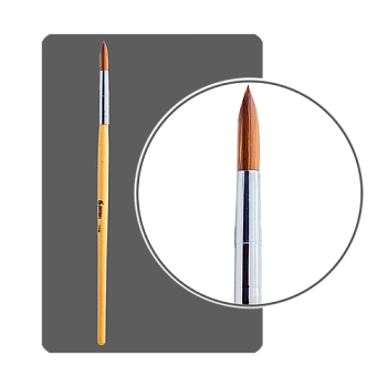 ФП Кисть для акрила №10 круглая, деревянная ручка