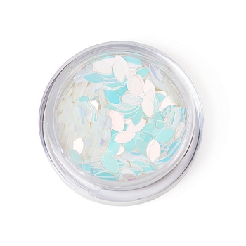 Пайетки для ногтей "TNL-лепесток" - голубой жемчуг