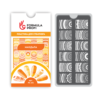 Пластина для стемпинга "Мандала" 6,5*12,5 см