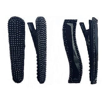 Заколка для волос "Зажим маленький черный блестящий" (волна, закругленный) 2 шт/пара LT-9747