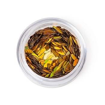 Пайетки для ногтей "TNL-лепесток" - золото