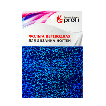 ФП Фольга переводная синяя "Пиксели" 6*12 см