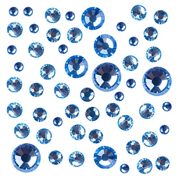 Стразы цветные микс размеров в баночке (01 Микс Lt.Sapphire) IRISK