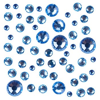 Стразы цветные микс размеров в баночке (01 Микс Lt.Sapphire) IRISK