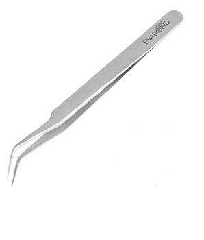 IRISK Пинцет для ресниц изогнутый (ручная заточка)