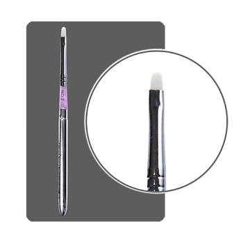 ФП Кисть для геля №2 трансформер, белый ворс "кошачий язычок"