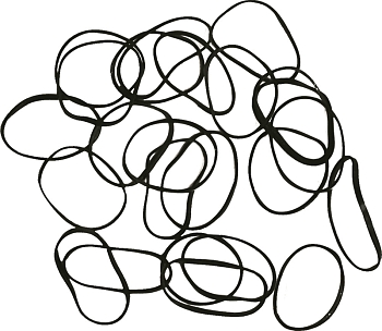 Dewal набор резинок RES 036, силикон., черн. mini (100шт)