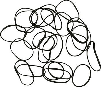 Dewal набор резинок RES 036, силикон., черн. mini (100шт)