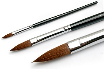 Кисть д/акрила ruNail Sable Oval NCO №8