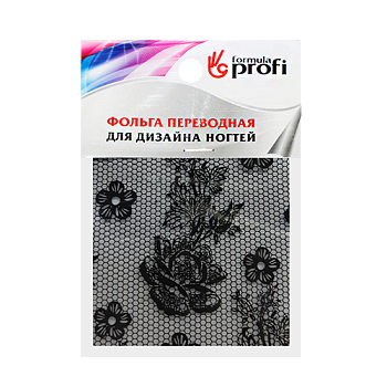 ФП Фольга переводная с рисунком "кружево" черная 