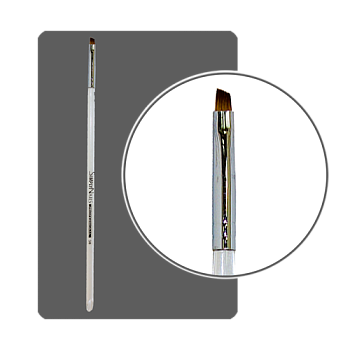 ФП Кисть гелевая с прозрачной ручкой №3 скошенная