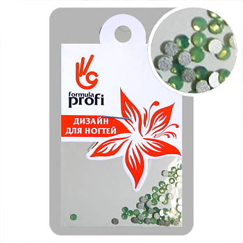 Стразы стекло "Зеленый опал" №5, 50 шт.