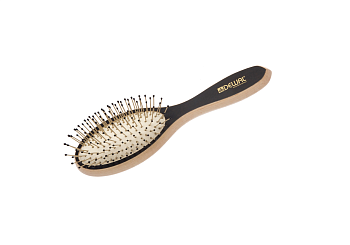 Dewal Щетка BRB 100 массажная BLACKWOOD,овальная,мини ,деревянная,нейлан.штифт 9 рядов