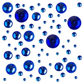 Стразы цветные микс размеров в баночке (02 Микс Sapphire) IRISK