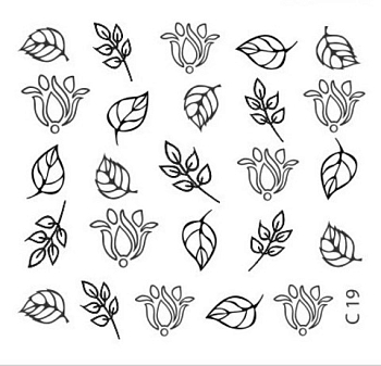 Слайдер-дизайн трафарет "Листочки" С19