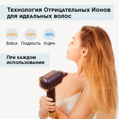 Фен Higt Speed Hair Dryer W-501A розовый