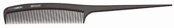 Dewal расческа СО 6109 CARBON коричневая с хвостиком
