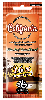 SolBianca Крем д/загара "California" с маслом арганы, сладкого миндаля и экстрактом 16*bronzer ,15мл