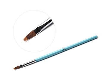 Кисть для дизайна ногтей TNL фигурная "Гребешок" (голубая)