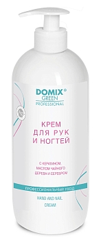 DOMIX Крем для рук и ногтей с кератином, маслом чайного дерева и серебром 1 л. Домикс