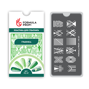 Пластина для стемпинга "Графика" 6,5*12,5 см