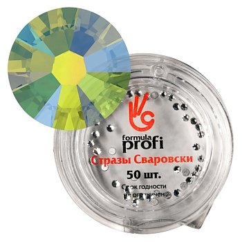 Стразы Swarovski № 6 AB золотые 50 шт.