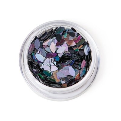 Пайетки для ногтей "TNL-лепесток" - черные