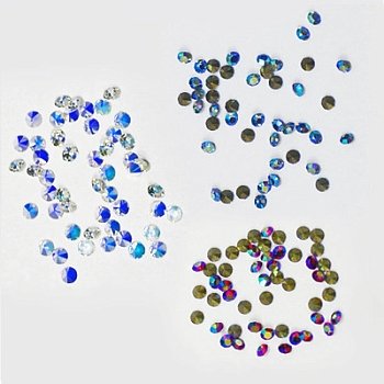 Стразы Swarovski Австрия конусные,50шт (3 размера,в ассорт.)