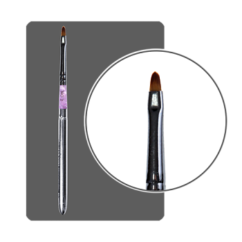 ФП Кисть для геля №2 трансформер, бежевый ворс "кошачий язычок"