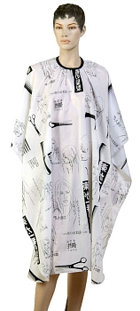 Dewal пеньюар "Ножницы" AР 89 А 35 черный на кр.