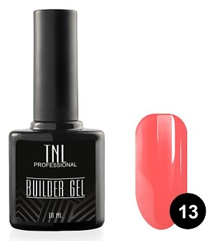 Моделирующий гель Builder Gel TNL №13 камуфлирующий коралловый (10 мл.)