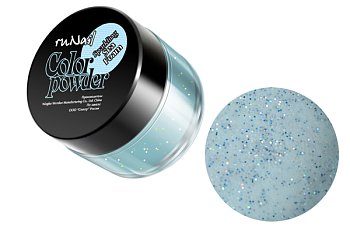 Цветная акриловая пудра(с блестками,цвета морской волны,Sparkling Sea Foarm) 