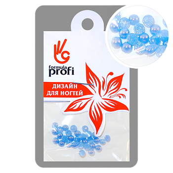 Стразы керамические жемчужные, цв. голубой